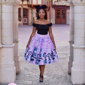 Pinup Girl Clothing skirt Blue Castle Bella